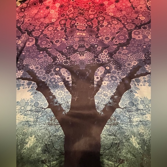 Trippy Tree of Life Zip-up Hoodie by Rage On! Size Medium - Picture 4 of 7